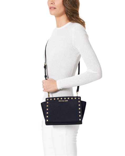 michael kors selma medium blue|Michael Kors selma medium messenger.